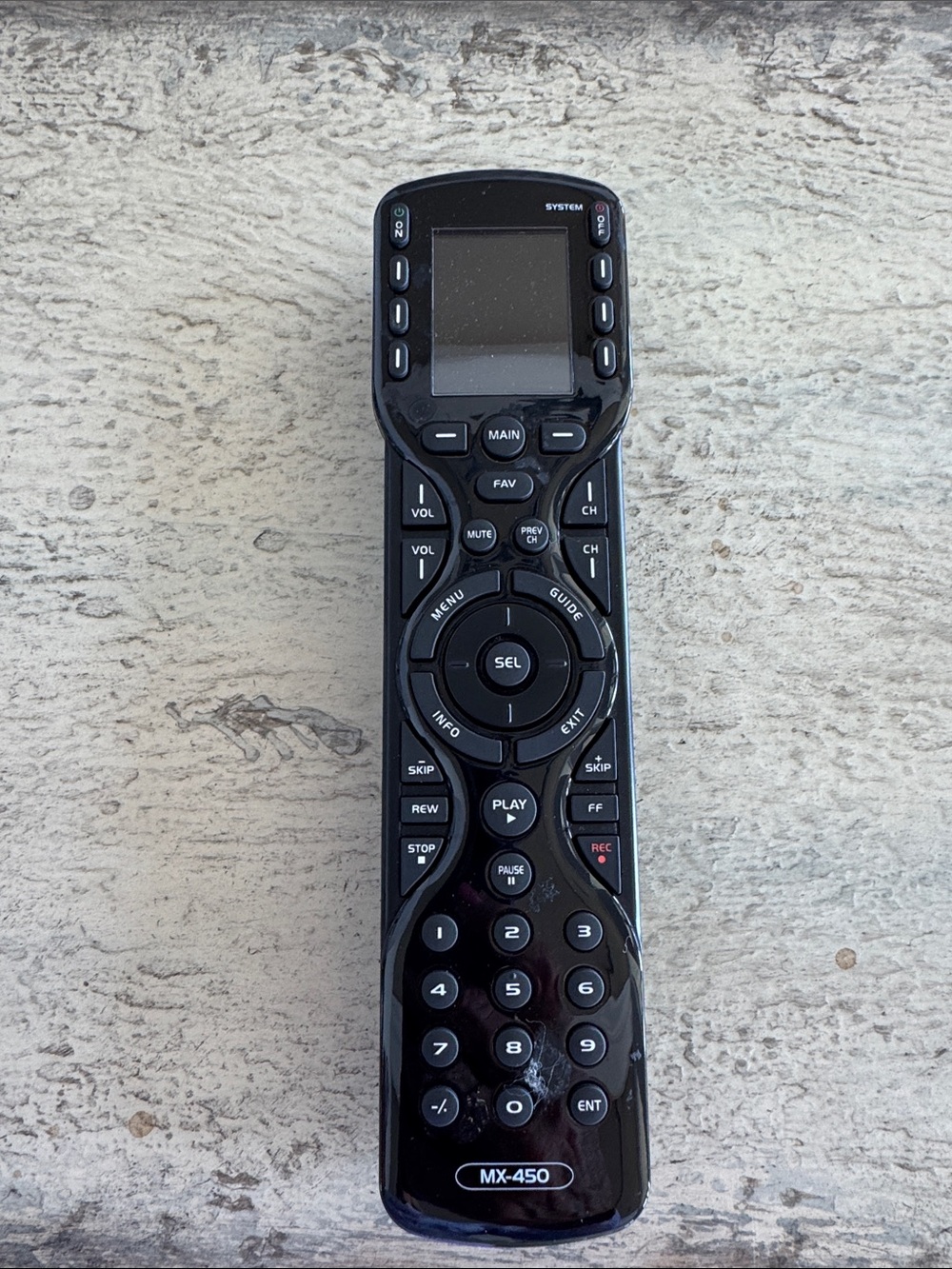 Universal Black Remote Control with Dark Gray Accents